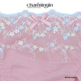 Quần lót dệt kim cao cấp ren thêu hoa nhí dễ thương size M, L - QLDK0135