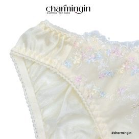 Quần lót dệt kim cao cấp ren thêu hoa nhí dễ thương size M, L - QLDK0135