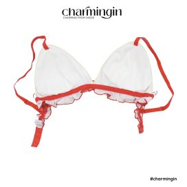 Bộ lót Giáng sinh màu đỏ họa tiết chủ đề Noel không gọng cotton satin bóng cá tính quyến rũ freesize - BL0010