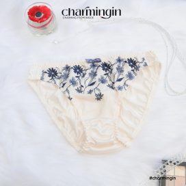 Quần lót dệt kim cao cấp siêu mềm mịn ren hoa dễ thương size M, L - QLDK0155