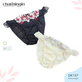 Quần lót dệt kim lưng bèo voan ren thêu thời trang size M, L - QLDK0157