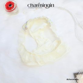 Quần lót dệt kim lưng bèo voan ren thêu thời trang size M, L - QLDK0157