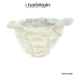 Quần lót dệt kim lưng bèo voan ren thêu thời trang size M, L - QLDK0157