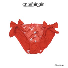 Bộ lót Giáng sinh màu đỏ họa tiết chủ đề Noel không gọng cotton satin bóng cá tính quyến rũ freesize - BL0010