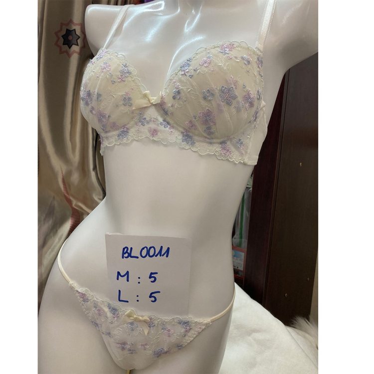 Bộ lót dệt kim  ren hoa cao cấp sexy quyến rũ size M, L - BL0011