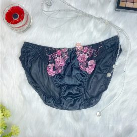 Quần lót dệt kim kiểu dáng cổ điển màu đen size S, M, L, LL - QLDKCDDENS