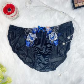Quần lót dệt kim kiểu dáng cổ điển màu đen size S, M, L, LL - QLDKCDDENS