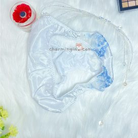 Quần lót dệt kim kiểu dáng cổ điển màu trắng size S, M, L, LL - QLDKCDTRANGS