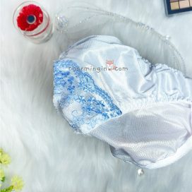 Quần lót dệt kim kiểu dáng cổ điển màu trắng size S, M, L, LL - QLDKCDTRANGS