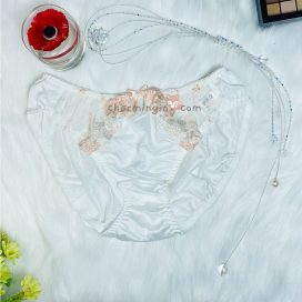 Quần lót dệt kim kiểu dáng cổ điển màu trắng size S, M, L, LL - QLDKCDTRANGS