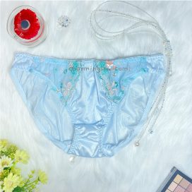 Quần lót dệt kim mềm mịn kiểu dáng cổ điển màu xanh dương size lớn 3L, 4L, 5L, 6L, 7L - QLDKCDXANHDUONGB85