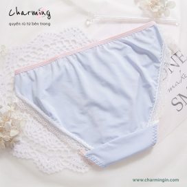Quần lót lụa sữa phối ren dễ thương quyến rũ size M, L - QLLS0004