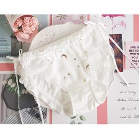 Quần lót công chúa cao cấp dây thắt nơ hoạ tiết ngôi sao dễ thương size M, L - QLLS0006