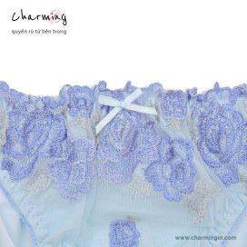 Quần lót cao cấp với ren họa tiết hoa hồng dễ thương size S, M - QLMF0021