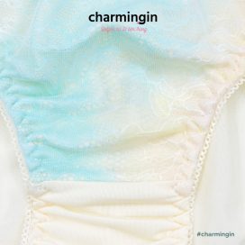 Quần lót cao cấp màu loang viền ren nơ tinh tế size M- QLMF0034