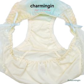 Quần lót cao cấp màu loang viền ren nơ tinh tế size M- QLMF0034