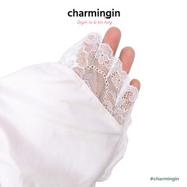 Quần lót cao cấp màu loang viền ren nơ tinh tế size M- QLMF0034