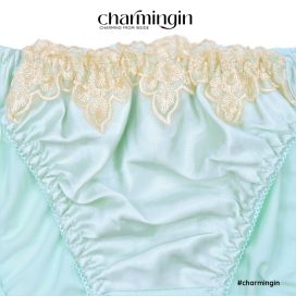 Quần lót phối satin lụa bóng sang trọng lưng co giãn size M, L - QLMF0039