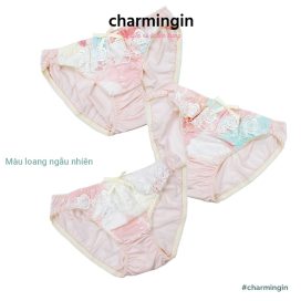 Quần lót cao cấp loang màu phối ren hoa xinh xắn size M , L, LL - QLMF0041