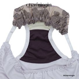 Quần lót mềm mịn ren hoa với dây hông cùng voan nơ đa phong cách size M, L - QLMF0046