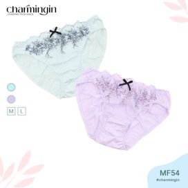 Quần lót microfiber mềm mịn ren thêu hoa dễ thương size M, L - QLMF0054