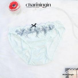 Quần lót microfiber mềm mịn ren thêu hoa dễ thương size M, L - QLMF0054