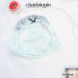 Quần lót microfiber mềm mịn ren thêu hoa dễ thương size M, L - QLMF0054