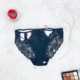 Quần lót ren không viền kiểu dáng dây nơ sexy quyến rũ size M, XL, XXL - QLRL0012