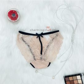 Quần lót ren không viền kiểu dáng dây nơ sexy quyến rũ size M, XL, XXL - QLRL0012