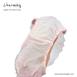 Quần lót buộc dây ren hoa hồng dễ thương size M, L - QLRL0017