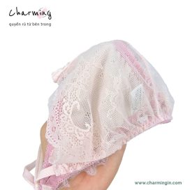Quần lót buộc dây ren hoa hồng dễ thương size M, L - QLRL0017