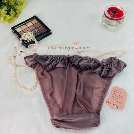 Quần lót satin thời trang dây lưng cao size M, L, LL - QLST0008