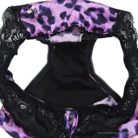 Quần lót satin dày mềm mịn họa tiết da beo size M - QLST0016