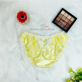 Quần lót satin viền ren đan dây sau sexy quyến rũ size M-L - QLST0020