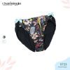 Quần lót bản lớn thun 4 chiều, satin lụa bóng họa tiết hoa mix size L - QLST0023