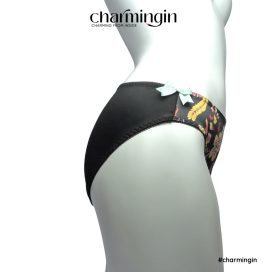 Quần lót bản lớn thun 4 chiều, satin lụa bóng họa tiết hoa mix size L - QLST0023