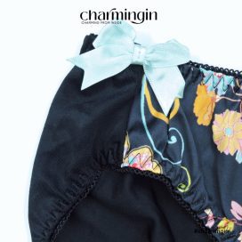 Quần lót bản lớn thun 4 chiều, satin lụa bóng họa tiết hoa mix size L - QLST0023