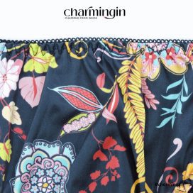 Quần lót bản lớn thun 4 chiều, satin lụa bóng họa tiết hoa mix size L - QLST0023