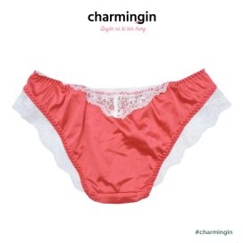 [FORM RỘNG] Quần lót satin lụa bóng viền ren nơ sang trọng size M - QLST0028