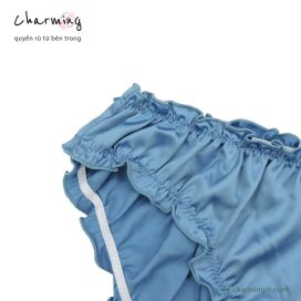 Quần lót satin lụa bóng thêu chữ mặt sau size M, L, XL - QLST0030