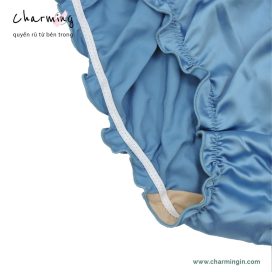 Quần lót satin lụa bóng thêu chữ mặt sau size M, L, XL - QLST0030