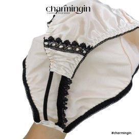 Quần lót satin cao cấp siêu mềm mịn dây ren hông sexy size M - QLST0032