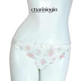 Quần lót dệt kim họa tiết hoa dễ thương size M, L, LL - QLDK0007
