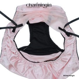 [FORM RỘNG] Quần lót satin siêu mềm mịn nơ đôi quyến rũ size M - QLST0036