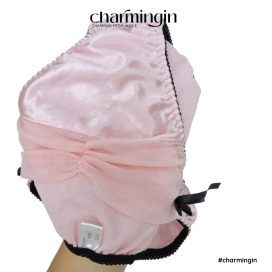 [FORM RỘNG] Quần lót satin siêu mềm mịn nơ đôi quyến rũ size M - QLST0036