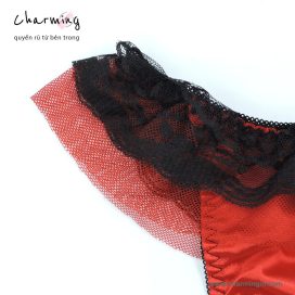 Quần lót T-back satin mịn (thongs) lưng ren co giãn siêu sexy - QLTB0008