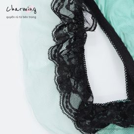 Quần lót T-back satin mịn (thongs) lưng ren co giãn siêu sexy - QLTB0008
