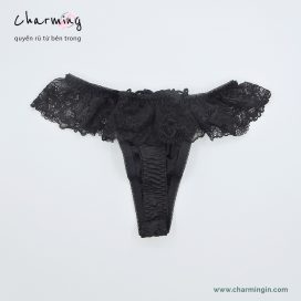 Quần lót T-back (lọt khe) lưng bèo ren co giãn sexy quyến rũ size M - QLTB0010