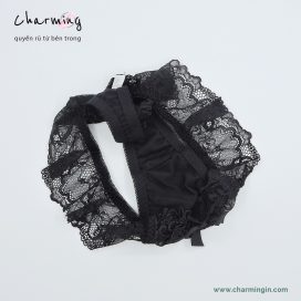 Quần lót T-back (lọt khe) lưng bèo ren co giãn sexy quyến rũ size M - QLTB0010