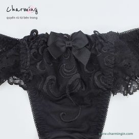 Quần lót T-back (lọt khe) lưng bèo ren co giãn sexy quyến rũ size M - QLTB0010